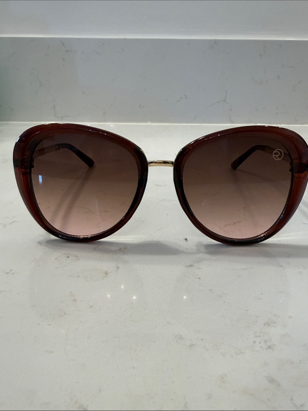 Rampage Brown Gradient Cat-Eye Sunglasses